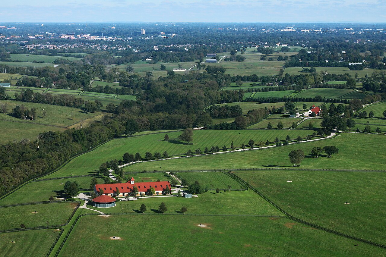 Lexington Kentucky Horse Farms Aerial (43429283130)